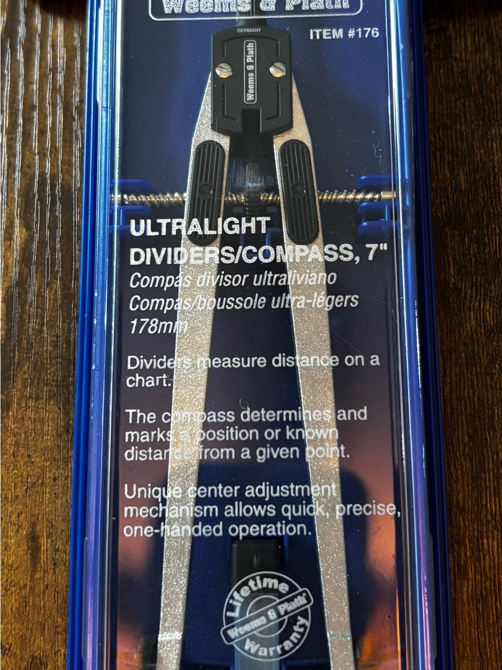 Weems & Plath #176 Ultralight 7" Dividers/Compass - Silver